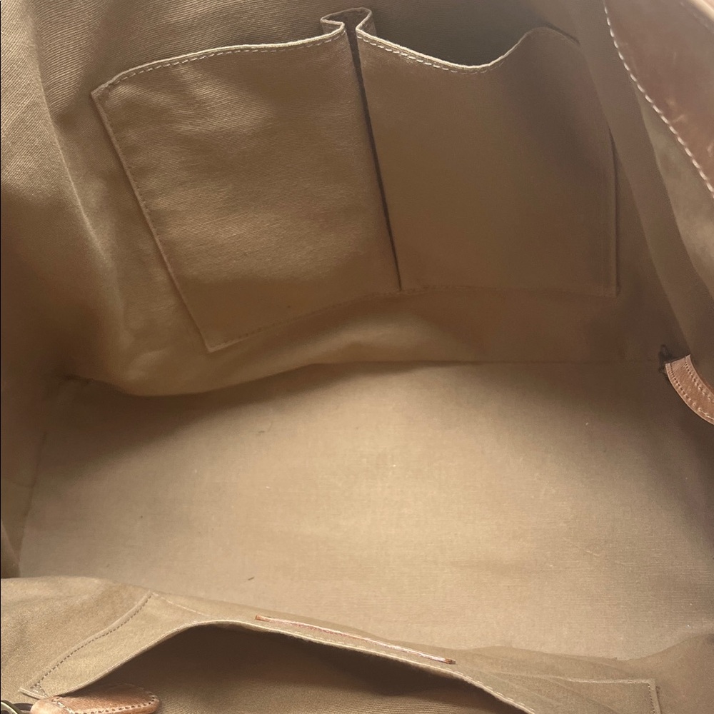 Authentic Frye Tan Leather Tote Bag Great Condition - Picture 11 of 16